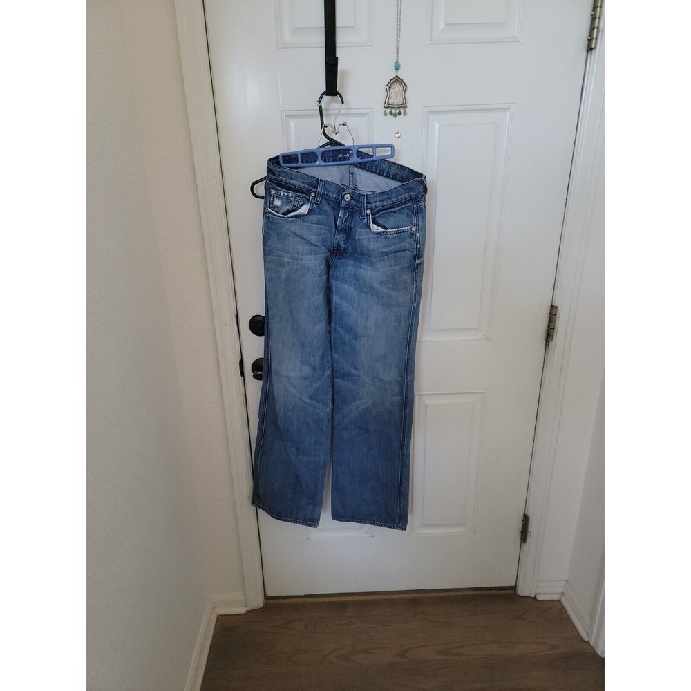 7 For All Mankind Jeans Men's Size 32 A Pocket Bootcut Light Blue Denim 32x32